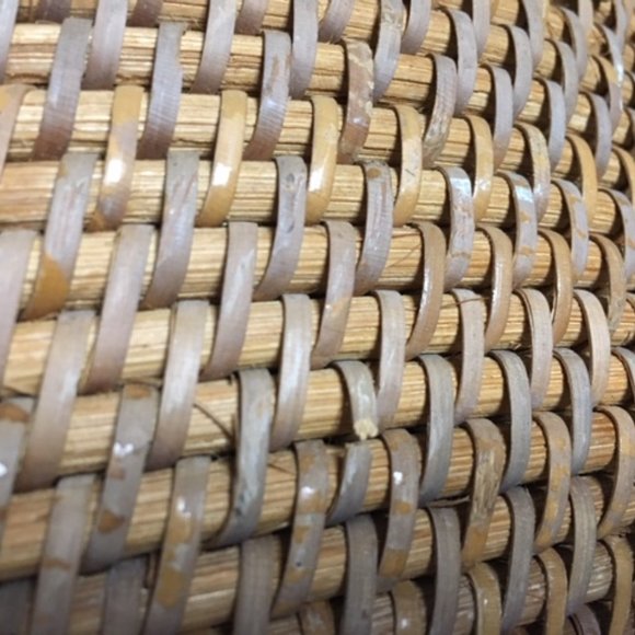 VTG Woven Wicker Tea Picnic Basket Hinged Padded Fish Clasp Double Handles - Picture 15 of 16